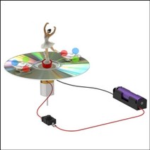 일음쇼핑^*m전동 자이로 팽이 CD 위의 발레리나 LED형 어린이집교구 초등미술 실험 만들기놀이 만들기키트 유치원 과학수업 공작 세트 학습 만들일medi*^
