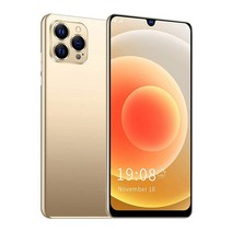 Jopwkuin IP12 PRO+ 언락 안드로이드 스마트폰 세련된 6.215.2cm 뱅 스크린 휴대폰 1+8GB 듀얼 카드 듀얼 대기 스마트폰 메모리 확장 안드로이드 8.1 (골드, gold