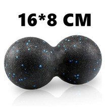 땅콩볼 마사지볼 피트니스 땅콩 운동 라크로스 깊은 조직 트리거 포인트 myofascial 릴리스 발, 파란색 16x8cm, blue 16x8cm