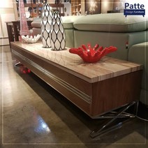 파뜨가구 샤리프 천연대리석 거실장, 월넛