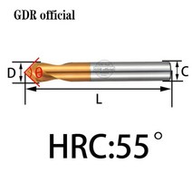 HRC65 텅스텐 강철 밀링 커터 60 ° 90 모따기 엔드 밀 포지셔닝 드릴 챔 퍼링 센터 고정 포인트 홀 오프너 112200, D14xC14x100L_HRC55 | 120도