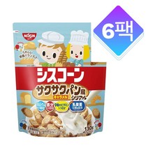 Nissin Cisco Siscone Saku Pan- 스타일 카라멜 시리얼 간식 아침식사 130g 6 팩