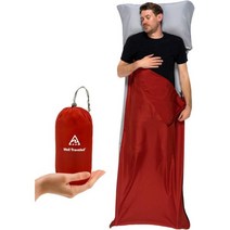 Well Traveled 잘 여행된 침낭 라이너, Red (Left Zipper)