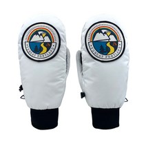 [2223] YOBEAT KERNS GLOVES 화이트 요비트 컨스 남녀공용 시즌권 포켓 스노우보드 장갑, 사이즈:L