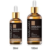 순수 천연 샌들우드 에센셜 오일 30ml 100ml 아로마 테라피 디퓨저 스킨 케어 바디 마사지용 아로마, 베르가못