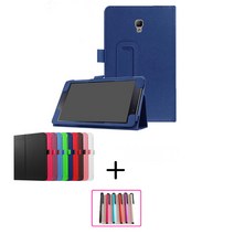 삼성전자 갤럭시탭A 8.0 SM-T380고급가죽케이스+강화유리+터치펜, 브라운가죽