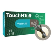 안셀 터치앤터프 93-250 내화학 니트릴장갑 7.0g 100매 손끝 미끌림방지, L