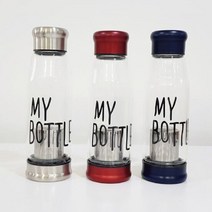 내열유리 마이보틀 420ml 레드 디자인보틀 내열유리보틀 유리보, 단품