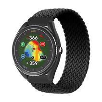 스페이스쉴드 보이스캐디 VOICE CADDIE T9 45mm 호환 브레이드 솔로루프 밴드 나일론 시계줄 밴드 스트랩 26color, 블랙