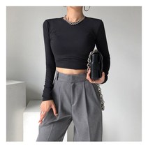 [문트] 카디 슬림 스판크롭티셔츠