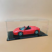 페라리 488 gt sf90 다이캐스트 피규어 1 24, 단일사이즈, 페라리 458 스파이더 레드+아크릴 상자