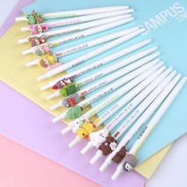 근이몰 16종류 캐릭터 볼펜 노크식 중성펜(0.5mm), 양