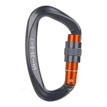 강철 고강도 스텐 카리 비너 카라비나 등산 카라비너 휴대용 고강도 튼튼한 암벽 등반 알루미늄 합금 형 안, 07 Orange  Black