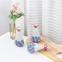 예쁜 삼각 도자기 도꾸리 술병 독구리 2개 업소용그릇 도쿠리 신혼집 고량주 주병 사케 정종