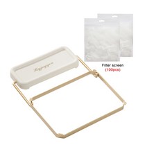 사각싱크볼 싱크대볼 사각씽크대 싱크 필터 랙 접이식 스트레이너 PP 플라스틱 메쉬 백 포함 주방 코너, 07 White with 100pc bag
