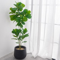인조 야자수 조화화분 60-120cm 대형 인공 분기 녹색 열대 식물 플라스틱 반얀 트리 잎 실내 diy 홈 정원 사무실 장식, 113cm 2 포크