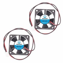 12v 선풍기 WINSINN 35mm 팬 12V 3D 프린터 마이크로 12 볼트 팬 3510 이중 볼 베어링 브러시리스 냉각 35mmx10mm 2PIN(2개 팩), DC 12V - 듀얼 볼