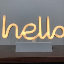 LED 네온사인 1+1 간판 네온 미니 실내 전광판 인테리어 조명, 단일사이즈, 헬로
