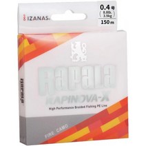 Rapala (라 파라) PE 라인 라삐노봐 X 오리 패턴 150m 0.3 호 7.2lb 4 개 뜨개질 화이야카모 RLX150M03FC