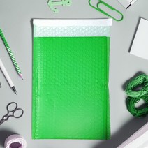 뽁뽁이 방수 포장용 에어캡봉투 택배봉투 그린 20 X 28 100장