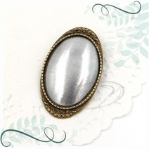토이앤스티치/클로이/타원/브로치/프랑스자수/반제품/당일발송, CF12-클로이 타원 브로치
