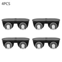 이동바퀴 4pcs 접착제 회전 캐스터 범용 가구 휠 박스 플랫폼 트롤리 의자 pully에 대 한 방향 롤러, [02] black