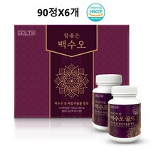백수오 백수오추출물 백수오등복합물 백하수오 백수오즙 백수오차 알약 리놀레산 안토니아신 효능 국내산 식물성 식약처 해썹인증, 90정X6개