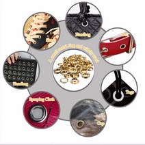 아일렛펀치 펀칭기 12mm 63pcs 타포린 큰 구멍 세트 키트 천 버클 펀치 플라이어 유형 도구 텐트 의류 수리, 한개옵션0