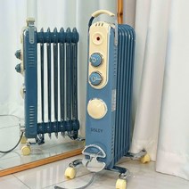 욕실 난방기 전기라디에이터 라지에이터 욕실라디에이터 화장실라디에이터방수 동파방지히터타이머 전기라디에이터7핀 히터 전기난로 사무실 라디에이터, 7핀 블루