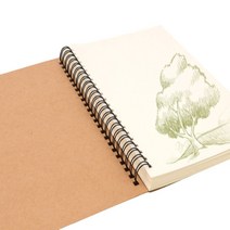 스프링 무지 드로잉노트 네일아트 건축설계 스케치 연습장, 기본, 브라운+브라운