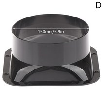 전기선 리드선 전등 스위치 100-150mm 긴 플랜지 덕트 팬 호스 커넥터 주방 후드 환풍기 파이프 연결 배기 배출구 공기 환기 어댑터, [04] 150mm