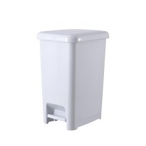 Superio 슬림 스텝 온 페달 플라스틱 쓰레기통 책상 아래 사무실 침실 욕실 주방용 9.5L2.5갤런 화이트 스모크 USA 미국, 1, 10.5 Gallon