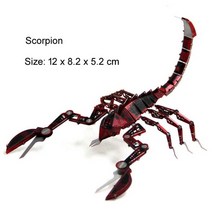 3D 입체 퍼즐 금속 조립 모델 곤충 잠자리 전갈 사마귀 뿔 독거미 모델 diy 지그, CS-전갈