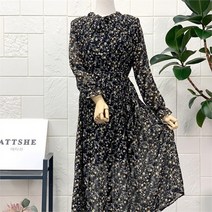 애티쉬 NC09 잔플라워 리본 플리츠원피스 SOP1R360