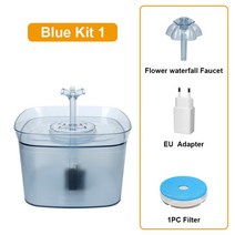 자동급식기 애견용품 고양이자동급식기 강아지자동급식기 애견자동급식기반려동물 자동 급수기 고양이 급, 02 Blue Standard Kit