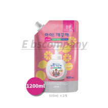 아이깨끗해 핸드워시 레몬향 리필, 1200ml, 6개