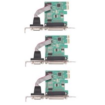 3X RS232 RS-232 직렬 포트 COM DB25 프린터 병렬 LPT-PCI-E PCI 익스프레스 카드 어댑터 컨버터 WCH382L 칩, 0 green
