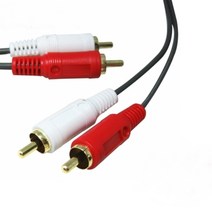 COMS RCA 2선 MM 아날로그 티비 스피커 오디오 앰프 우퍼 연결케이블, 20M, 2RCA-M