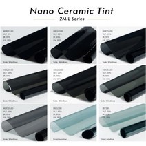 자동차 썬팅시공 썬팅필름 3M x 50cm 나노 세라믹 UV400 필름 단열 유리 앞 후면 창 착색 측면 스킨, 15100 Black