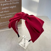 국내제작 다해 샤틴 왕리본 넓은 밴드대 넓은 여성 머리띠 헤어밴드