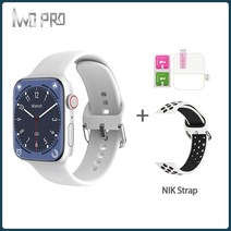 스마트워치 웨어러블 손목시계 IWO PRO W58 Max Men 's Smart Watch 2.13 -inch 428*518 해상도 화면 N, 05 White NIK strap