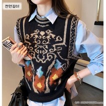 니트조끼 니트베스트 청바지코디 원피스코디 홍콩 여성조끼 봄 가을 착용 2021 새로운 핫 스타일