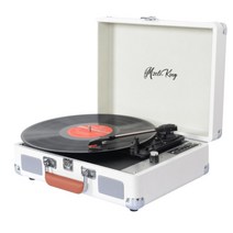 턴테이블 블루투스 스피커 레코드 LP 플레이어 레트로 감성, 화이트