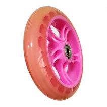 전동킥보드부품 전동킥보드배터리 스쿠터 휠 6 인치 범용 교체 푸시 킥 스턴트 휠체어 전륜 베어링 45mm 미끄럼 방지 포함 개, 09 Pink