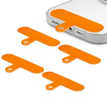 네츄럴파크 스마트폰 TPU 컬러 태그홀더 5P 손목 스트랩 걸이 줄 행온택, 8. TPU컬러 태그홀더 투명고리-오렌지 5P, 5개
