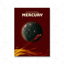 플라네타리움 오로라 별자리 무드등 아트 캔버스 유화 우주 여행 유니버설 플래닛 화성 및, 61x91cm 프레임 없음, 그림 5