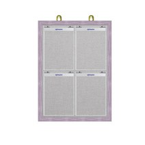 제이에스칠판 아크릴 덮게(뚜껑) A4 게시판 2열4구 590x770mm, 회색, 핑크파스텔
