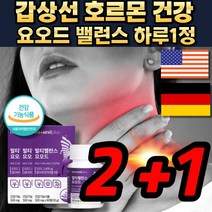 (365) 먹는 요오드 갑상선 영양제 iodine 아이오딘 멀티 비타민 호르몬 밸런스 건강 기능 식품 아이오다인 아이오다이드 iodide 알 약 케이스증정, 60정, 500mg, 3통
