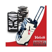 [볼빅] 골프 여행 마블 콜라보 휠 캐리어 보스턴백, 블랙