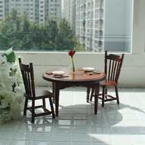 브랜드없음 엔틱 식탁 세트 가구 미니어처 미니 장식품 소품, 선택완료
